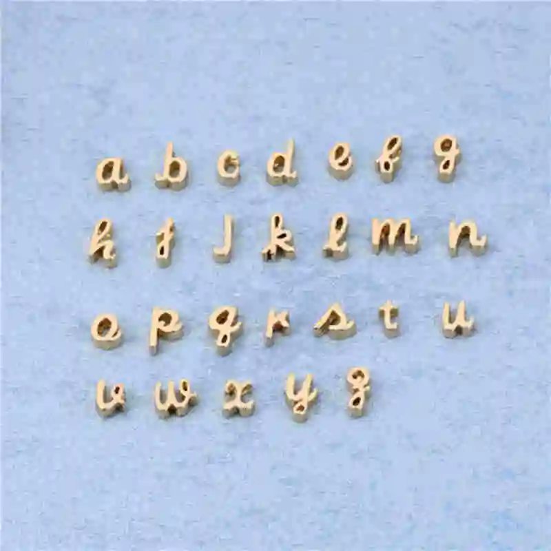 Ожерелье с буквами алфавита для женщин 8 мм маленький нижний корпус