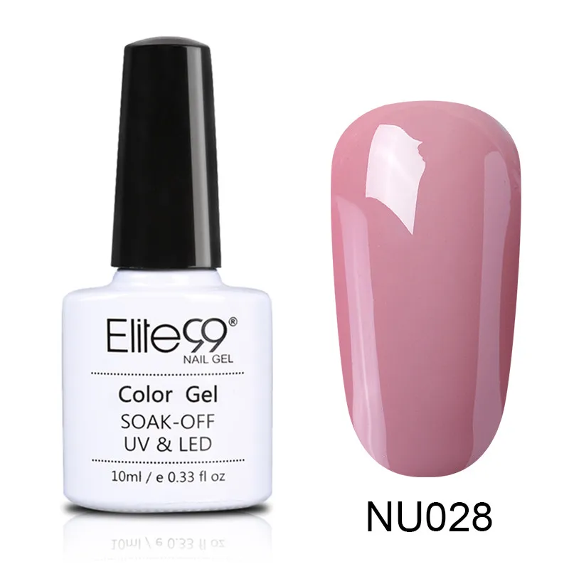 028 Elite99 10 мл Гель-лак телесного цвета Vernis Полупостоянный УФ-гель для ногтей гели для дизайна ногтей Эмаль лак для ногтей гель лак - Цвет: 028