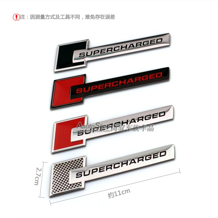3D Алюминиевые суперзаряженные наклейки для автомобиля значок автомобильный