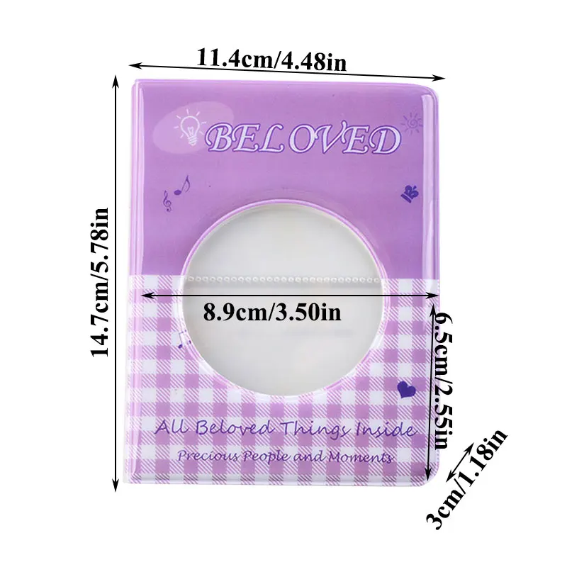 

Circular Hollow Out INS Card Holder Sweet Mini Photo Holder Card Bag Cute PVC Business Card Bag Photo Album For Girls