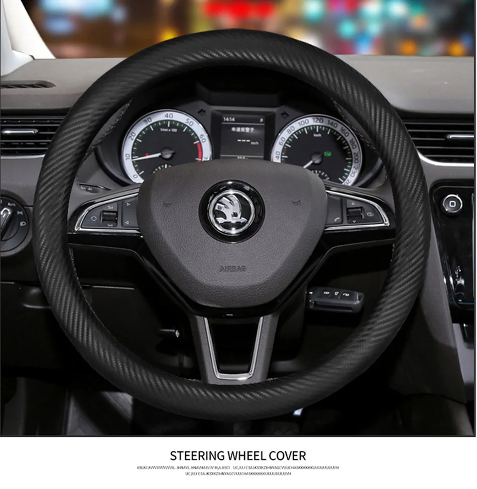 Чехол на руль из натуральной кожи для skoda superb 2 3 octavia 2 a5 fabia 1 karoq rapid, Yeti Kodiaq