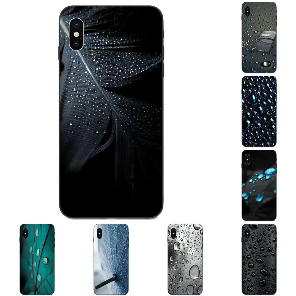 Для Xiaomi Redmi Mi Note 2 3S 8 9 Lite SE Pro ТПУ Новый Модный черный узор в виде капель воды |