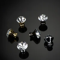 diamond crystal handles glass knobs cupboard drawer pulls kitchen cabinet door wardrobe pull knobs furniture hardware handle