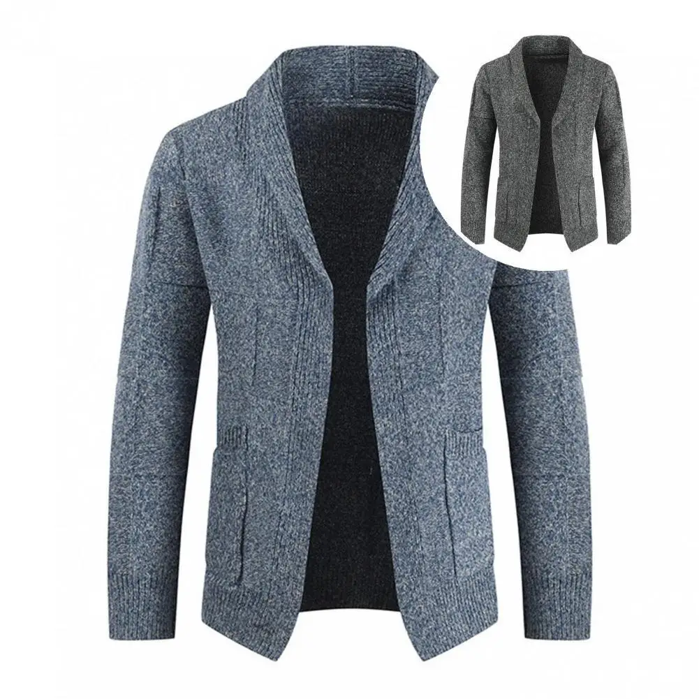 

Gentle Great Business Winter Sweater Coat Wear Resistant Winter Sweater Coat Pocket for Dating
