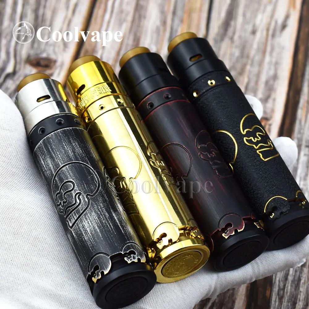 

coolvape Comp Lyfe Skull HK style mechanical mod with Enforcer coolvape rda brass 28.5mm vape fit 18650/20700/21700 battery