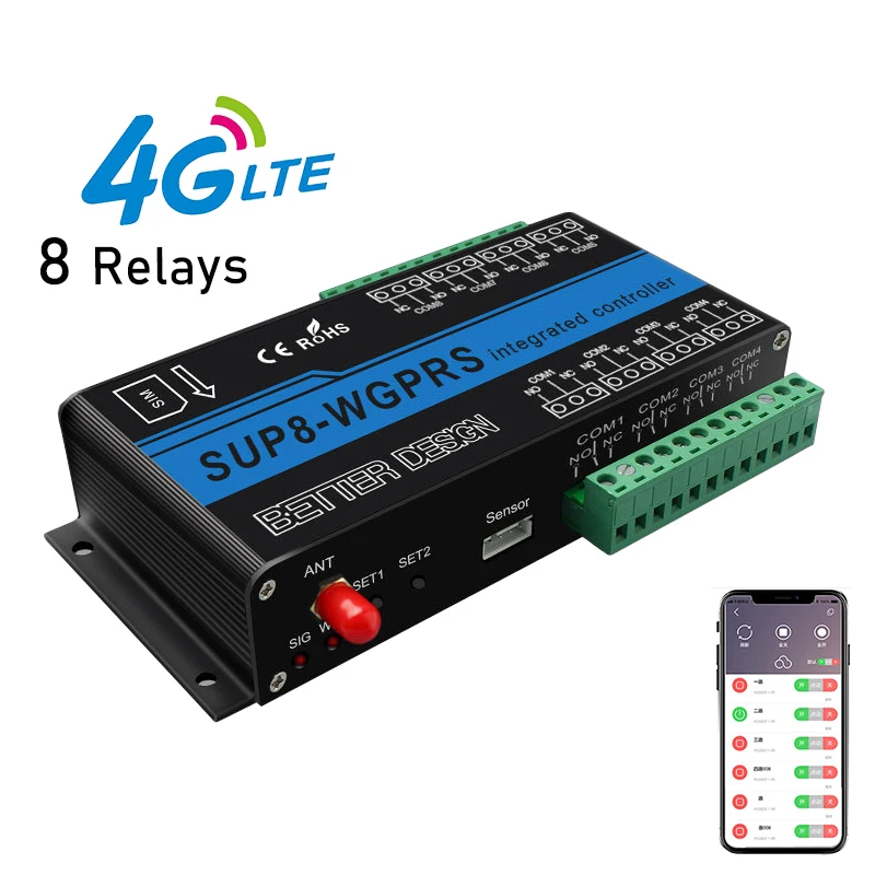 4G 3G GSM контроль ler 8CH реле дистанционный выключатель питания таймер датчик