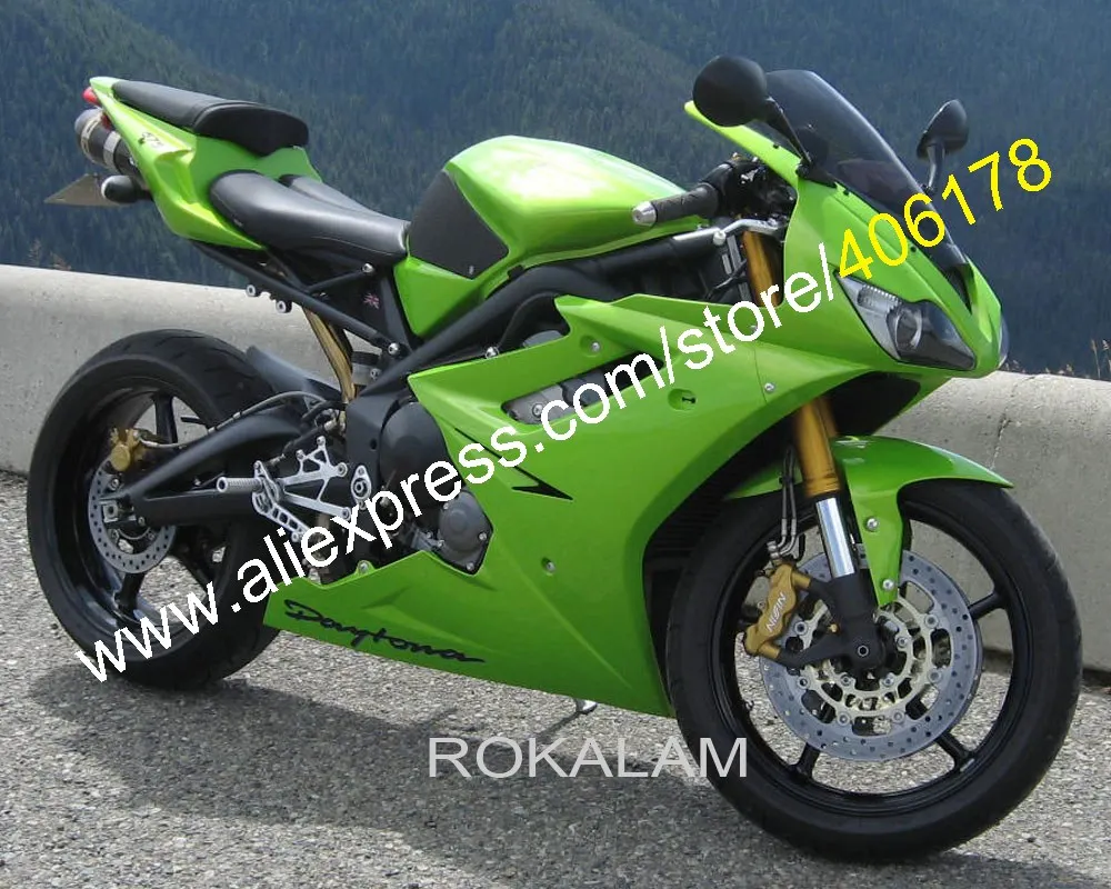 Для TRIUMPH 06 08 Daytona 675 2006 2007 2008 Daytona675 все зеленый послепродажного мотоцикл Обтекатели