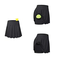 women tennis skirts pleated athletic golf skorts with bulit in shorts fit yoga fitness