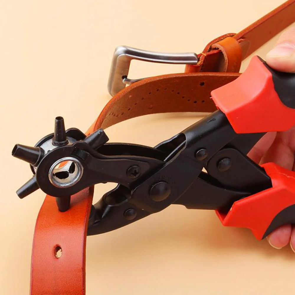 6 отверстий Размер бытовой ремень Дырокол кожа перфораторы инструменты