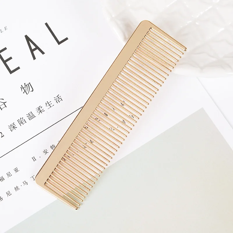 

Nordic Style Gold Retro Metal Comb Hair Comb Professional Hairdressing Comb Hair Cutting Comb