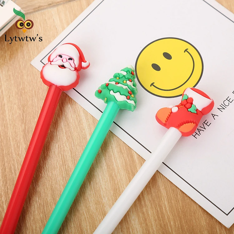 1 штука Lytwtw милые рождественские темы 0 5 мм гелевые ручки Санта Клаус носки Kawaii