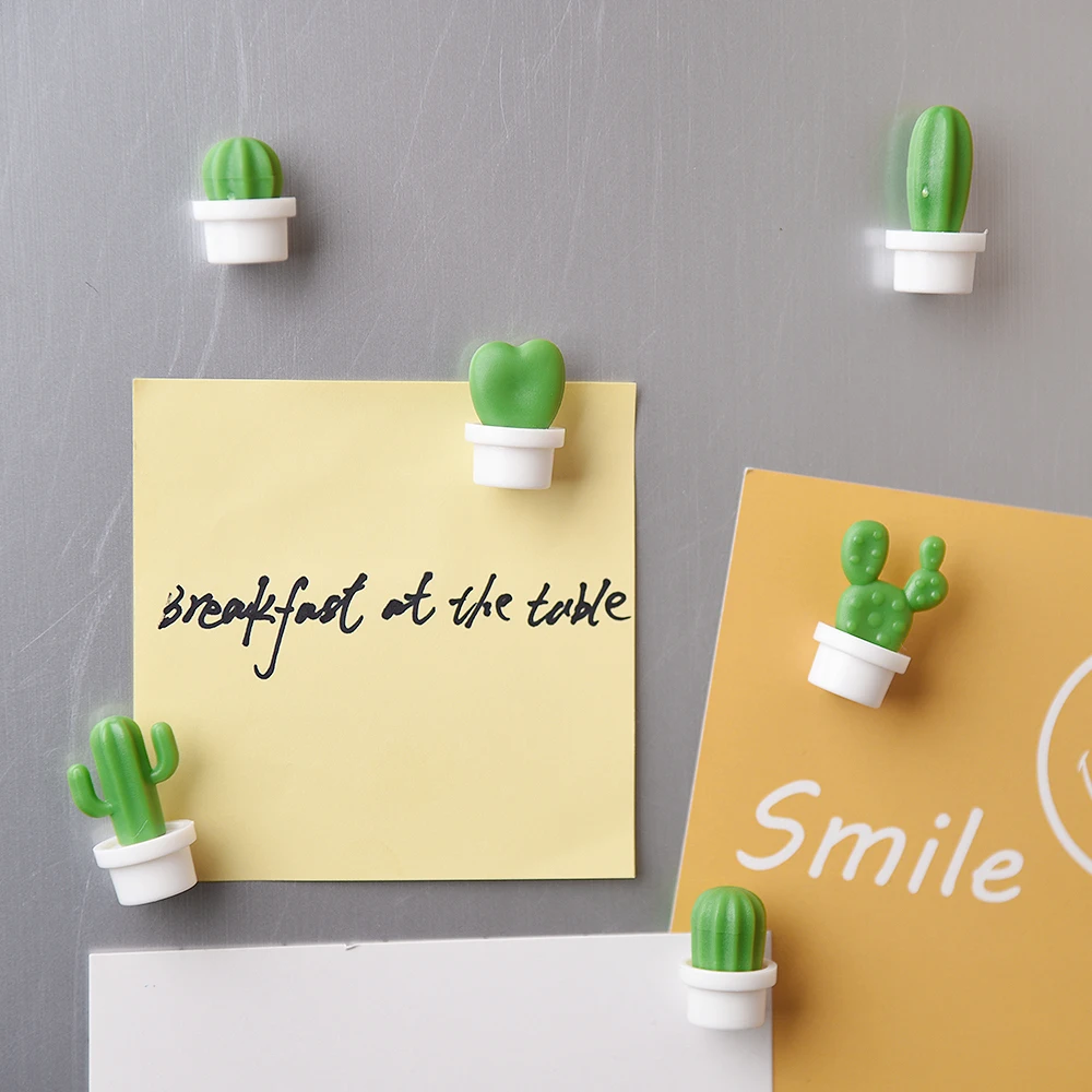Магниты на холодильник милые сочные растения магнит кнопка кактус стикер
