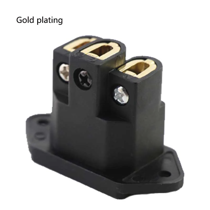 Colleimage HiFi FI 06 из чистой меди AC IEC Входная розетка с позолотой 3 шт.|Электрические