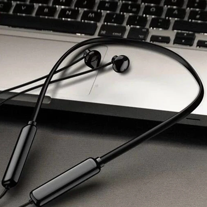 Спортивные Bluetooth беспроводные наушники с шейным ремешком спортивные микрофоном |