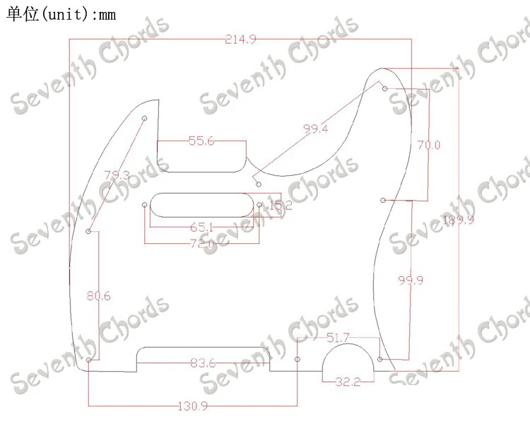 

White PVC 3-Ply Electric Guitar Pickguard Scratch Plate with Screws
