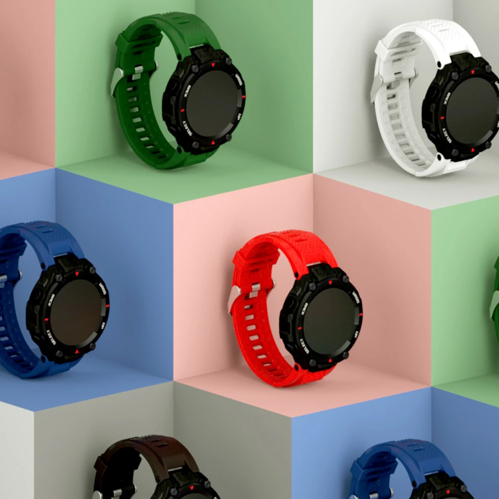 Мягкий силиконовый ремешок для часов Amazfit T-rex Smartwatch цветной Ares - купить по