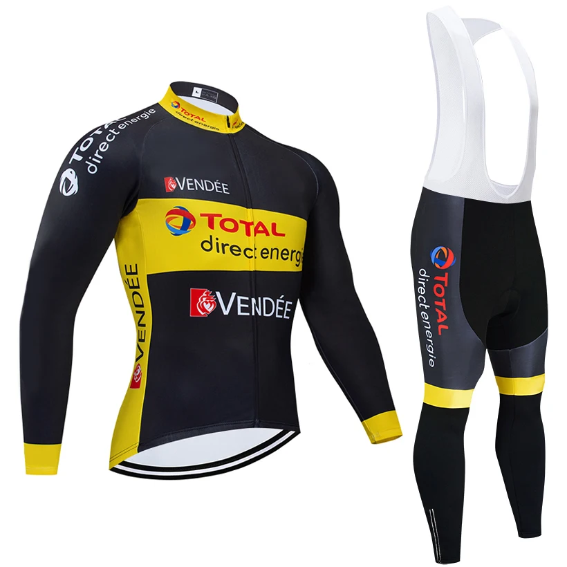 

Total Direct CYCLING TEAM JERSEY Winter Sportswear 20D Bike Pants Ropa Ciclismo MEN Thermal Fleece BICYCLING Jacket Maillot