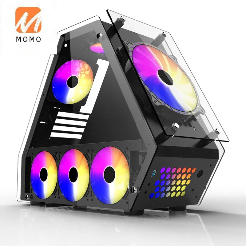 

case micro glass desktop gaming case