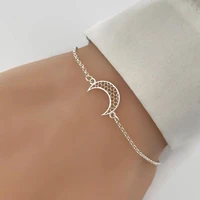 todorova simple half moon horn charming bracelet unique crescent chain bracelet gift for women stainless steel jewelry