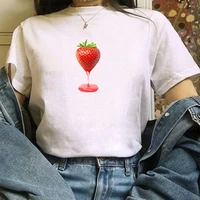 women clothing tops womens t shirts woman tshirts strawberry women clothing with short sleeves crop top female summer sleeve