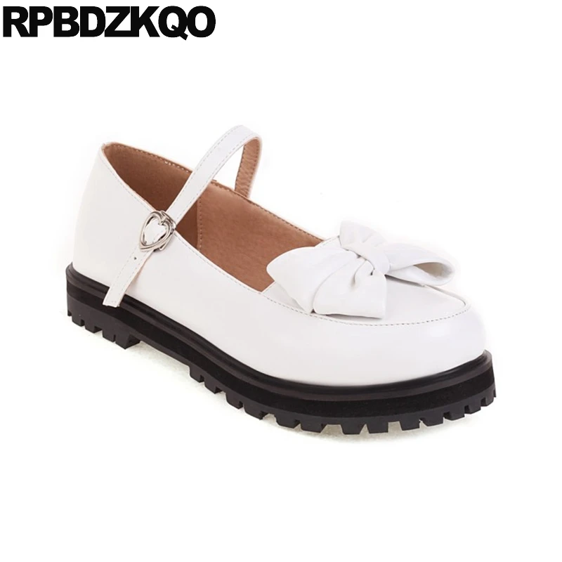 Туфли женские с круглым носком на плоской подошве 10 размеров | Обувь