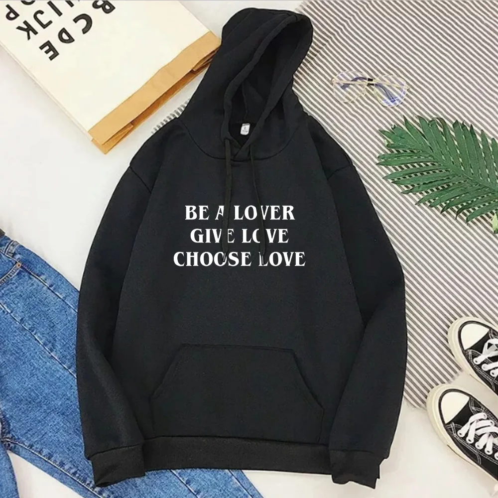 

Be A Lover Sweatshirt Harry Styles Goth Clothes 2020 Give Love Choose Love Hoodies Casual Letter Pullovers Pink