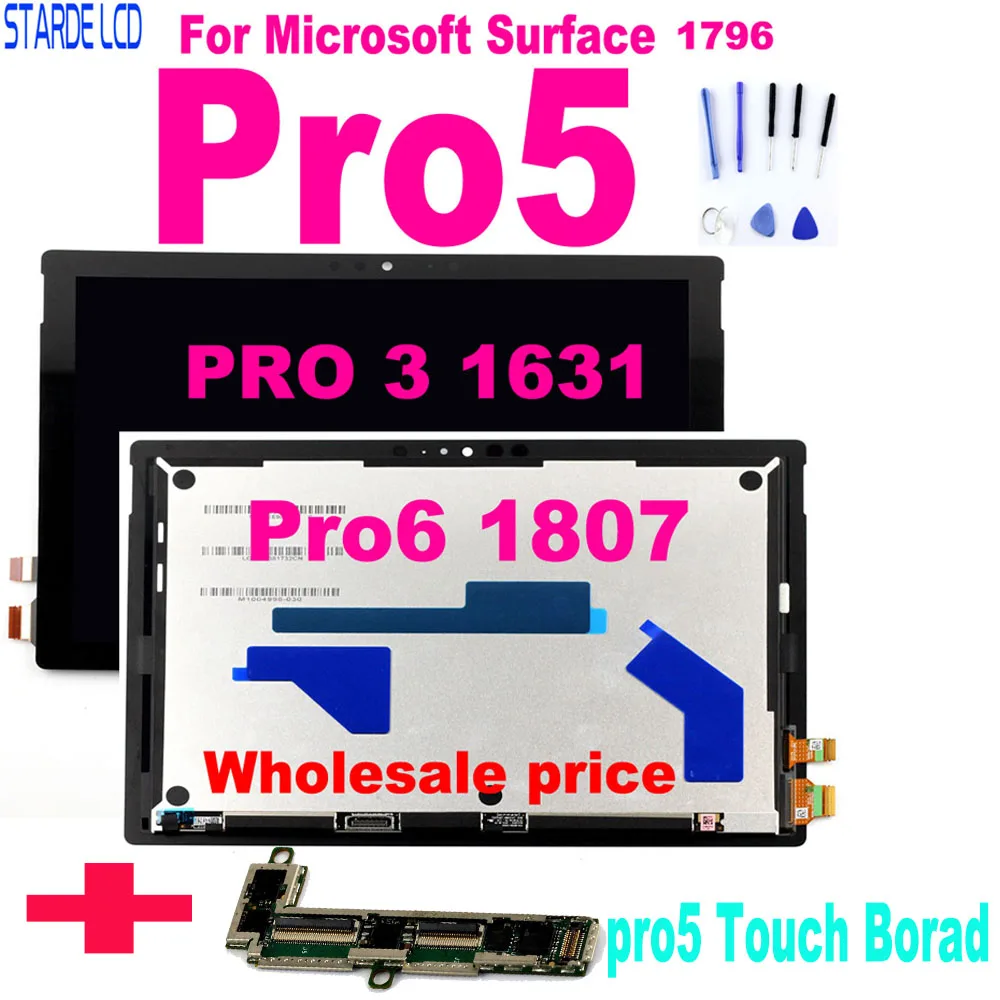 Оригинальный ЖК дисплей для Microsoft Surface Pro5 Pro 5 1796 6 pro6 1807 кодирующий преобразователь