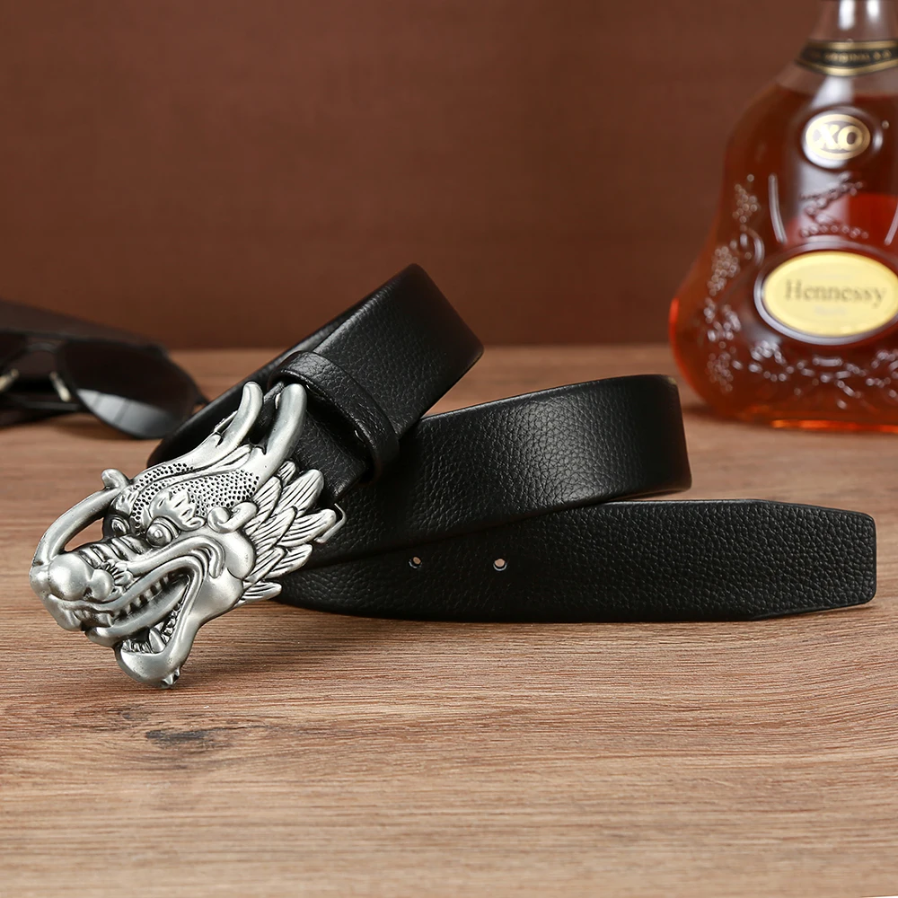 Zinc alloy traditional faucet belt buckle PU belt unisex gift decoration