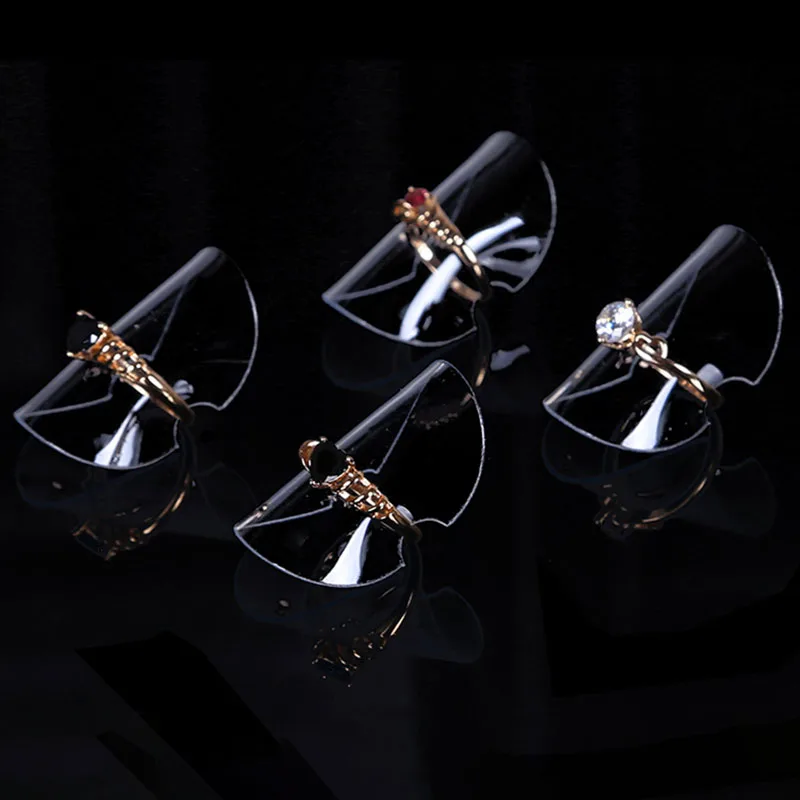 

Black and clear ring holder ring display sheet jewelry organizer stands for ring stand holders case ring pad organizer