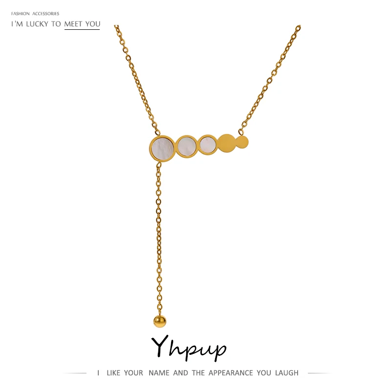 Yhpup минималистский из натуральной раковины с кисточками нержавеющей стали