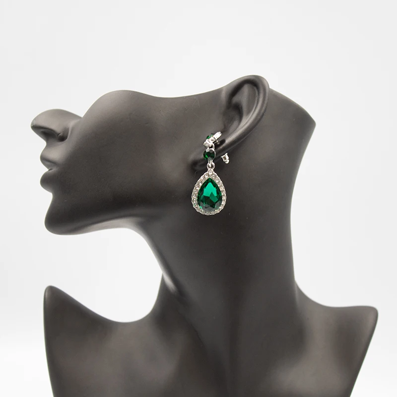 Серьги Свадебные ювелирные изделия Стразы свадебные серьги для женщин круглые