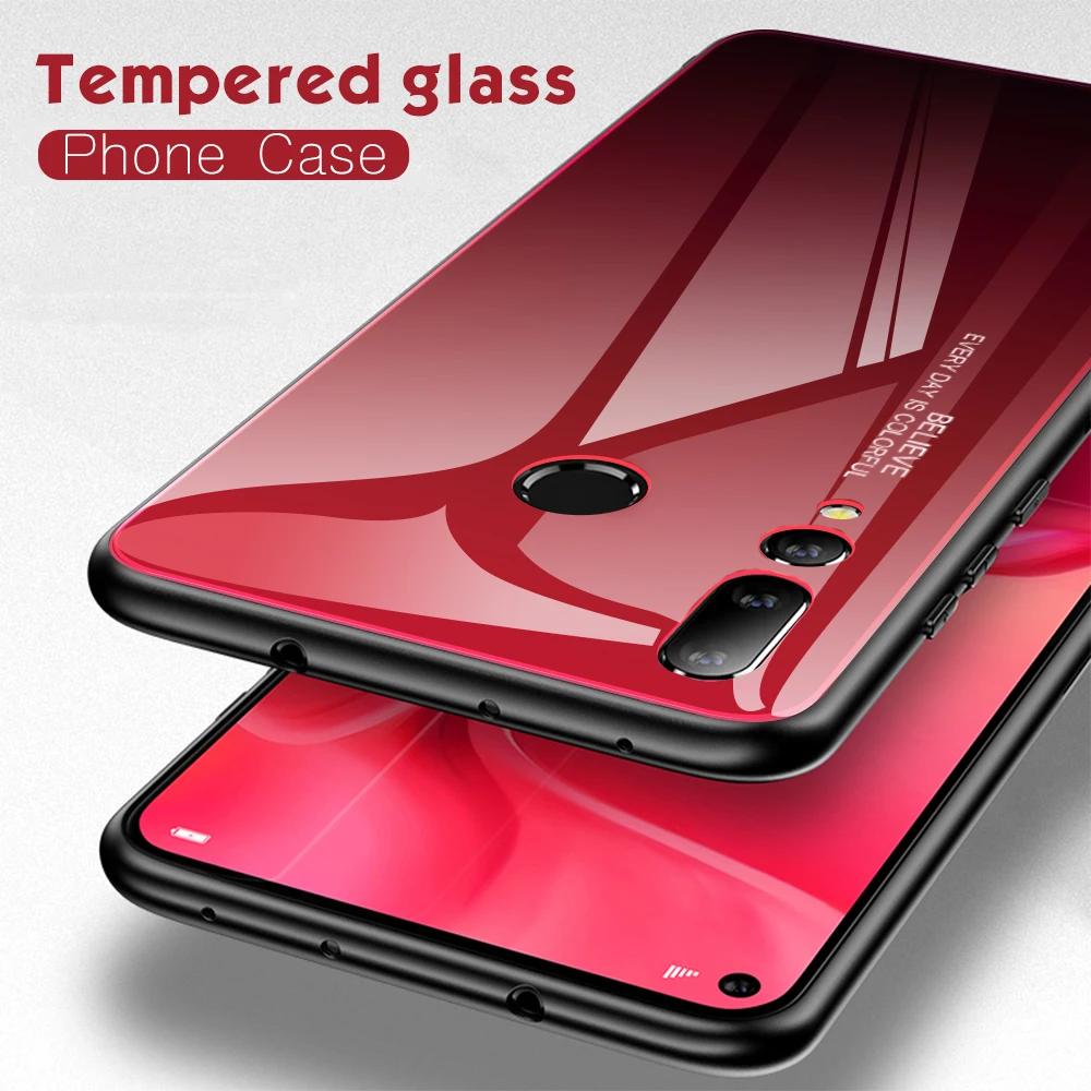 Градиентный чехол для телефона из закаленного стекла Huawei P30 Pro P20 Lite Mate 20 P Smart 2019 Z