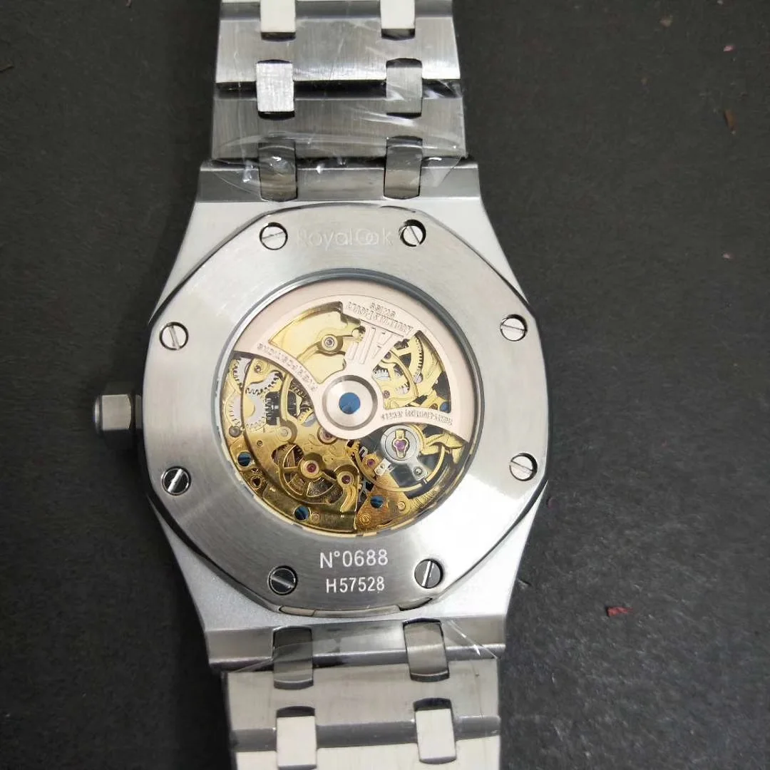 

Classic New Automatic Mechanical Men Watch Transparent Sapphire Skeleton Silver White Black Blue Coffee Tourbillion Watches