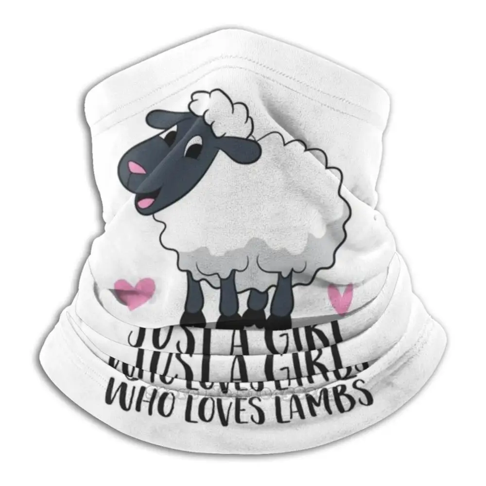 

Just A Girl Who Loves Lambs Cute Sheep Girl Scarf Bandana Headband Outdoor Climbing Warmer Face Mask Lamb Lambs Sheep Farm