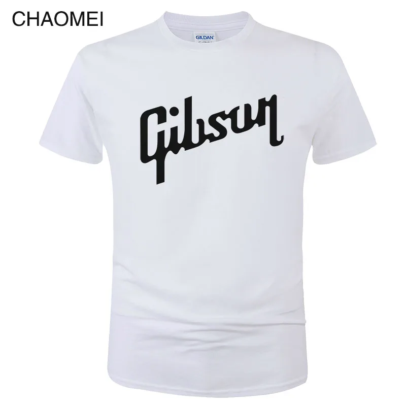 Летняя новая футболка Gibson Мужская хлопковая футболка с круглым вырезом Мужская футболка с коротким рукавом хип-хоп Homme Футболки Camisetas Hombre C36