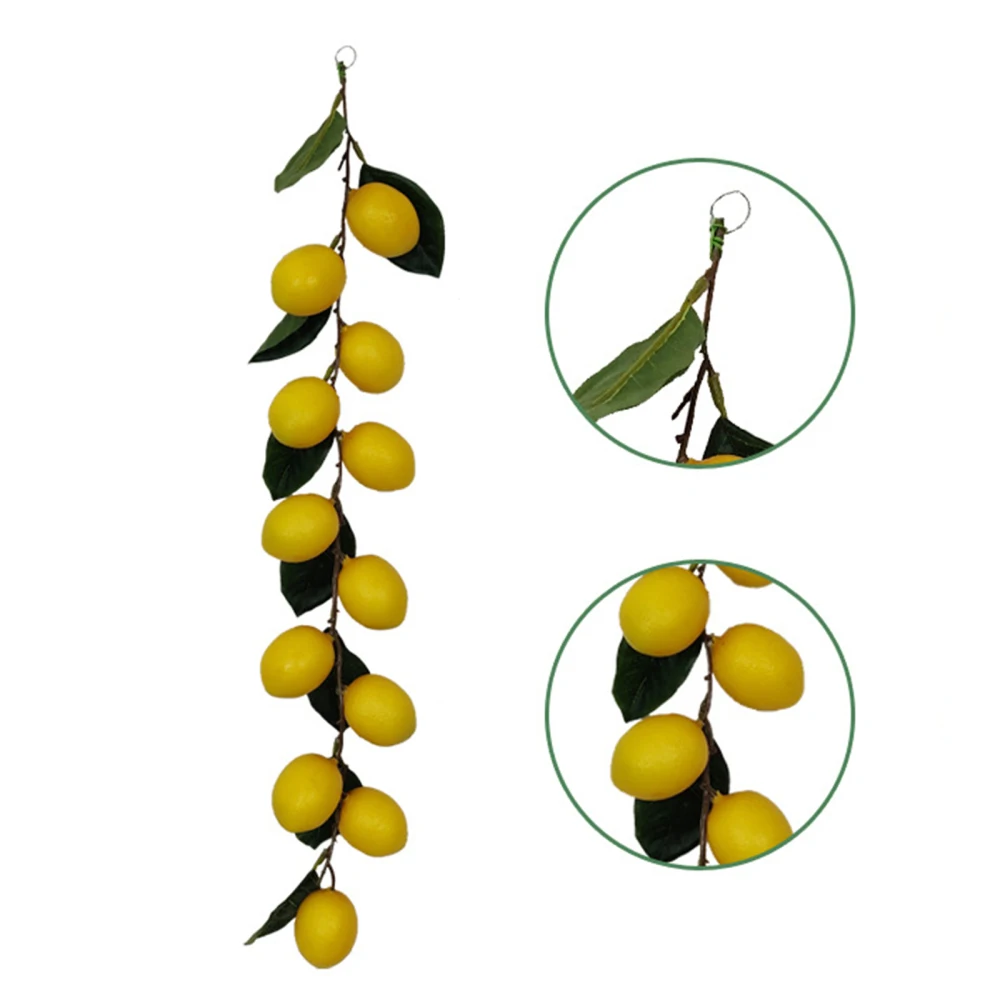

Imitation Plants Artificial Lemon Cane Garland Rattan Green Simulation Fruit Hanging Pendant 1pcs Decoration Airtificial