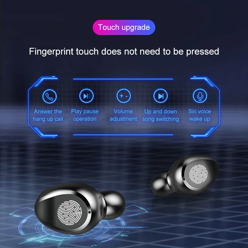 F9 TWS, беспроводные наушники, Bluetooth V5.0, спортивные наушники, светодиодный дисплей, 2000 мАч, внешний аккумулятор, микрофон