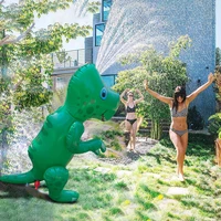 dinosaur water sprinkler toy inflatable dinosaur water spray toy for toddlers kids outdoor garden backyard pool beach water fun