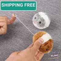 ylant 1pc cute cat toy plush fur toy shake movement mouse pet kitten funny movement rat little interactive bite toy