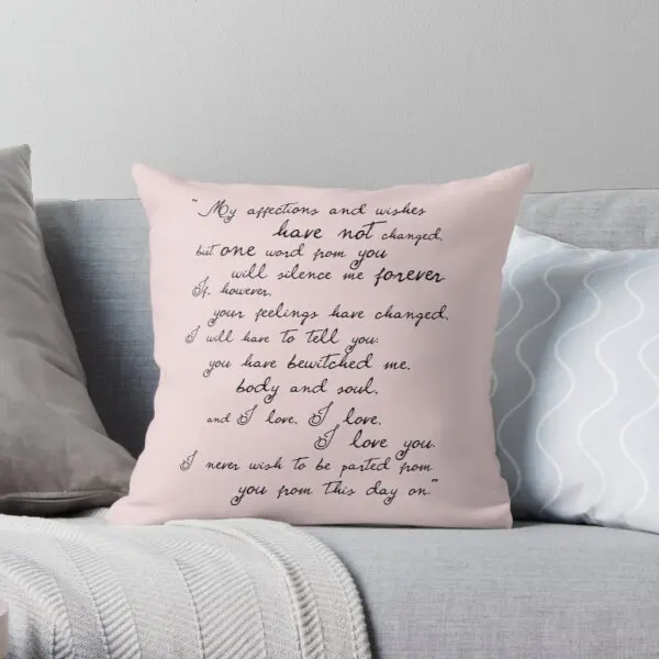 

Pride and Prejudice, Darcy (black) Quote Soft ative Throw Pillow Cover Pillow Case Cover Wedding Bed Pillows NOT Included