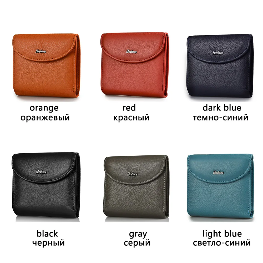 

HH Mini Genuine Leather Women Wallets Slim Ladies Clutch New Design Luxury Female Purses Coin Pocket Multi Card holder Bags
