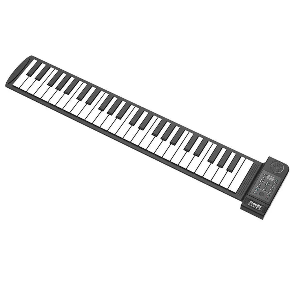 

Electronic Keyboard Toy 61 Keys for Beginners Flexible Roll Up Electronic Soft Keyboard Piano Portable 61 Keys Piano