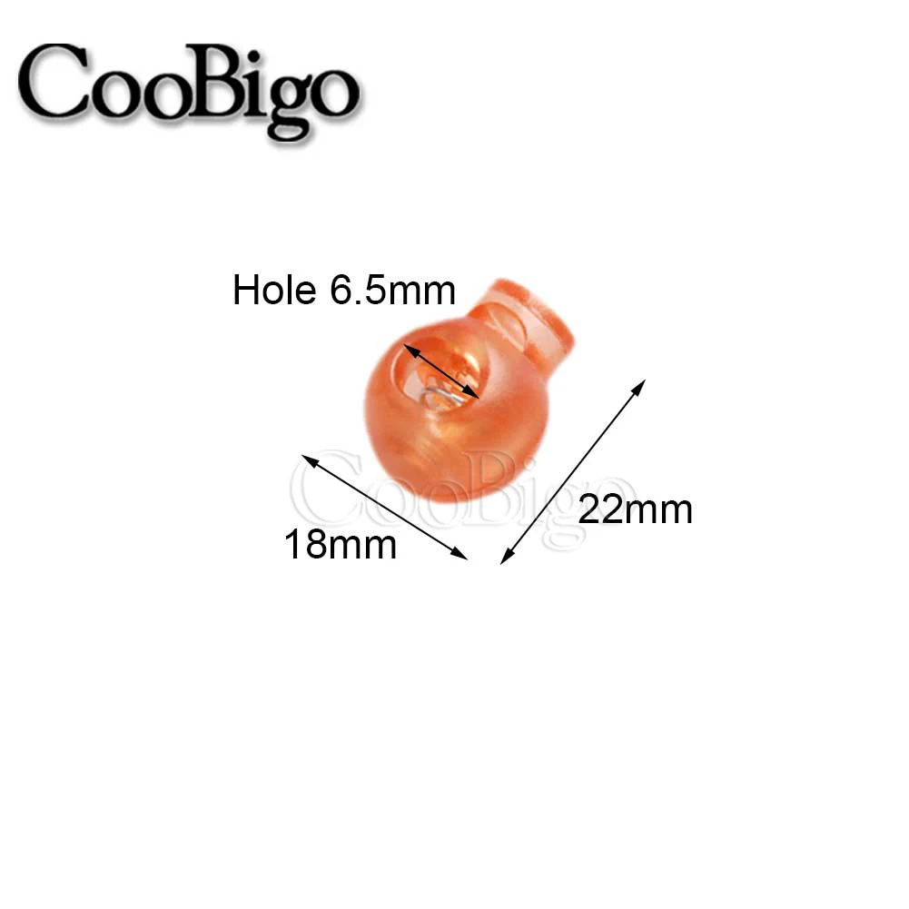 Стопоры для шнурка 12 шт. круглые шарики цветные прозрачные пластиковые