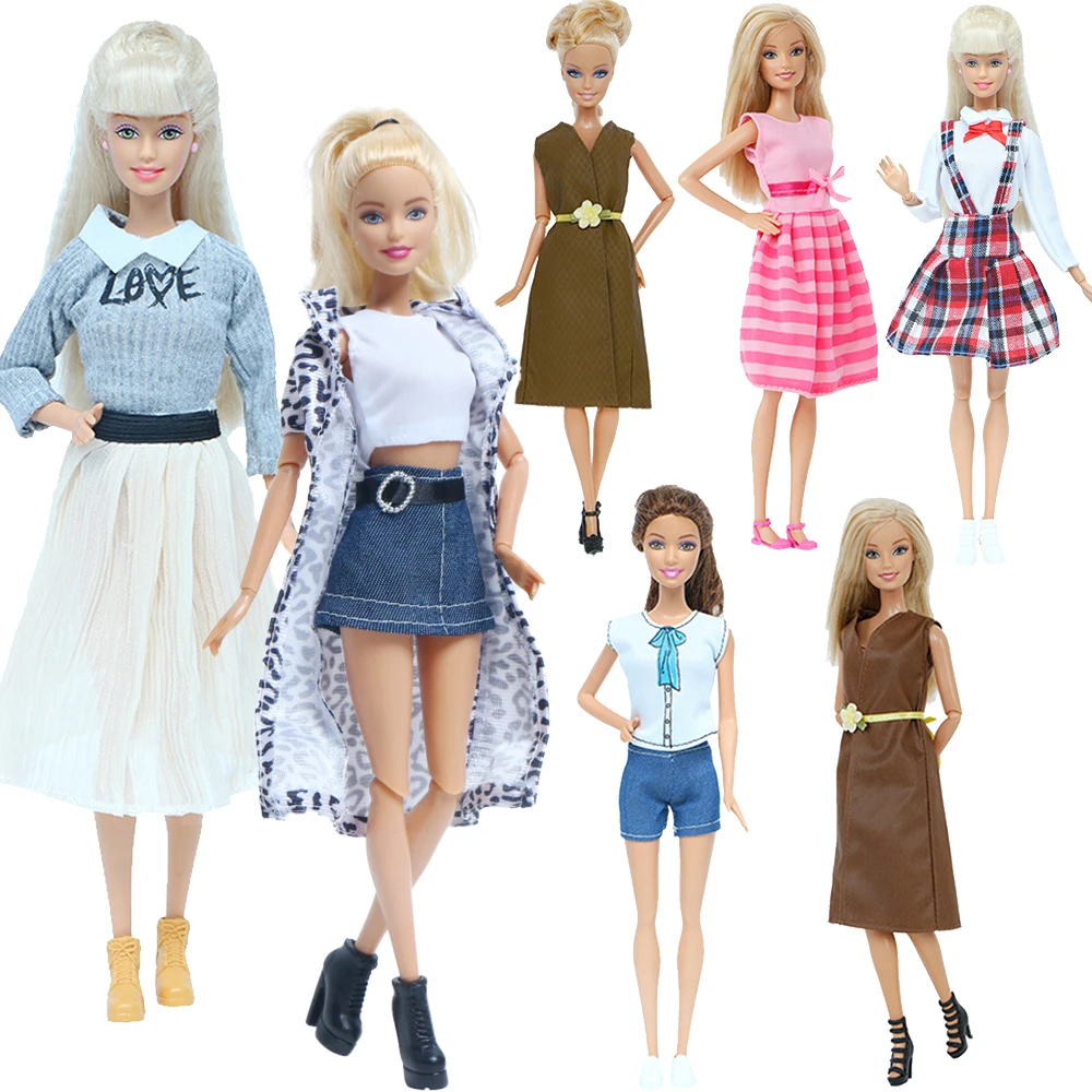 Модный наряд для куклы с обувью свидание повседневная одежда аксессуары