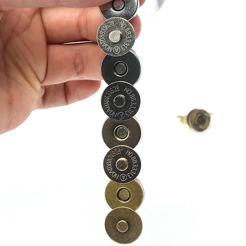 ✅10 шт./лот 10 мм 18 тонкие магнитные пуговицы сумки Магнитная автоматическая