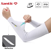 santic arm warmers men women cycling arm sleeves sun uv protection breathable sports anti sunburn sleeves for running jogging