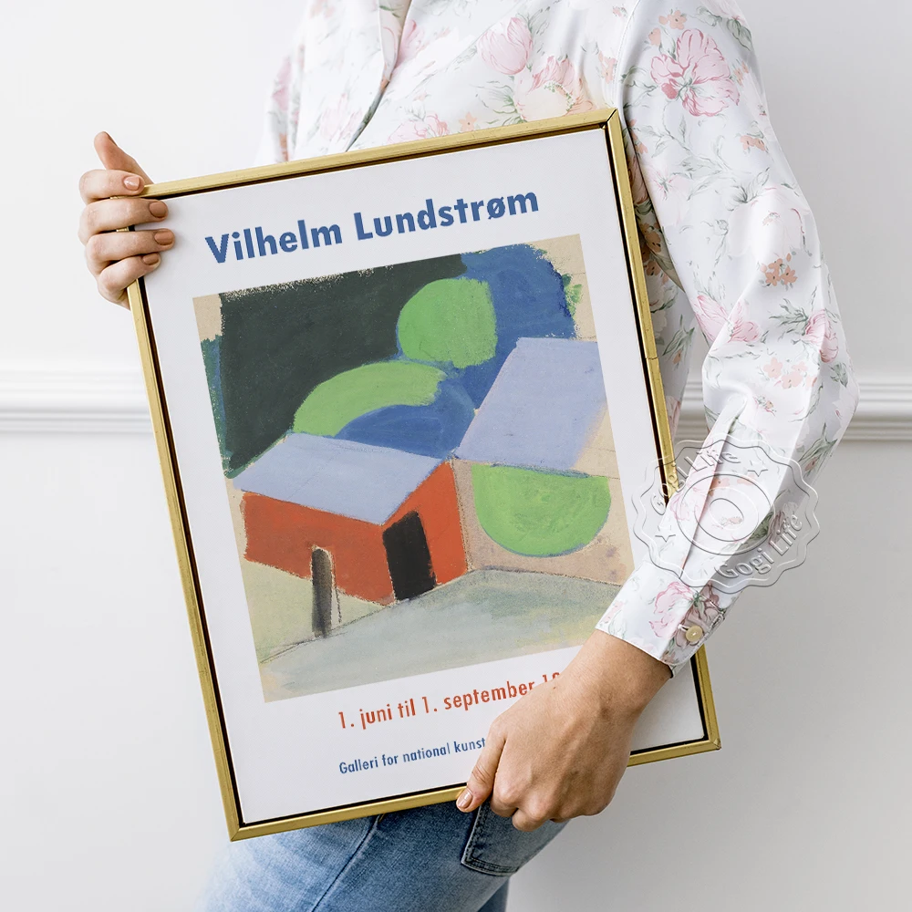 

Vilhelm Lundstrom Exhibition Museum Poster, Lundstrom Modernism Wall Picture Art Prints, Vintage Gallery Exhibition Home Decor