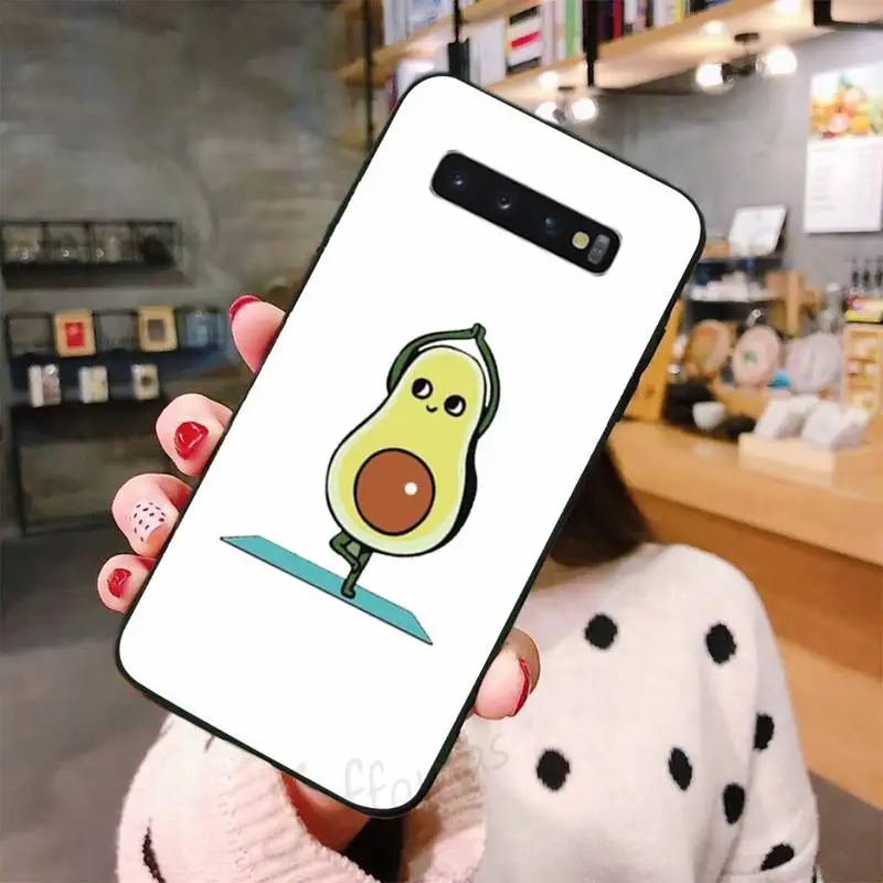 

Green Avocado funny cartoon fruit Phone Case For Samsung A50 A51 A71 A20E A20S S10 S20 S21 S30 Plus ultra 5G M11 funda shell