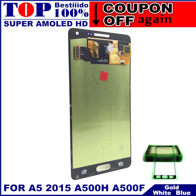 Замена супер AMOLED lcd s для samsung Galaxy A5 A500 A500F A500FU A500H A500M телефон ЖК-дисплей сенсорный экран дигитайзер