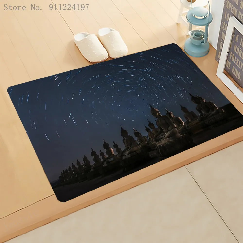 

3D Printed Starry Sky Doormat Kitchen Carpet Non-Slip Decor Night Floor Mat For Adult Bedroom Nordic Style Rug 40x60/50x80cm